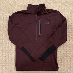The North Face Maroon 1/4-Zip Jacket